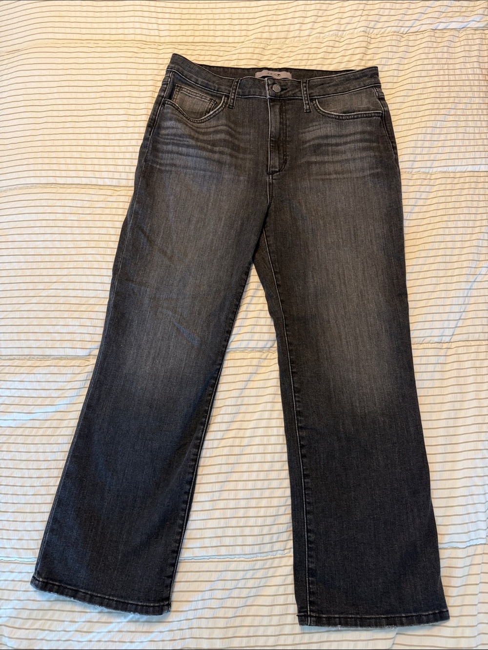 Joe's Jeans Black Boot-Cut Jeans with Subtle Fading